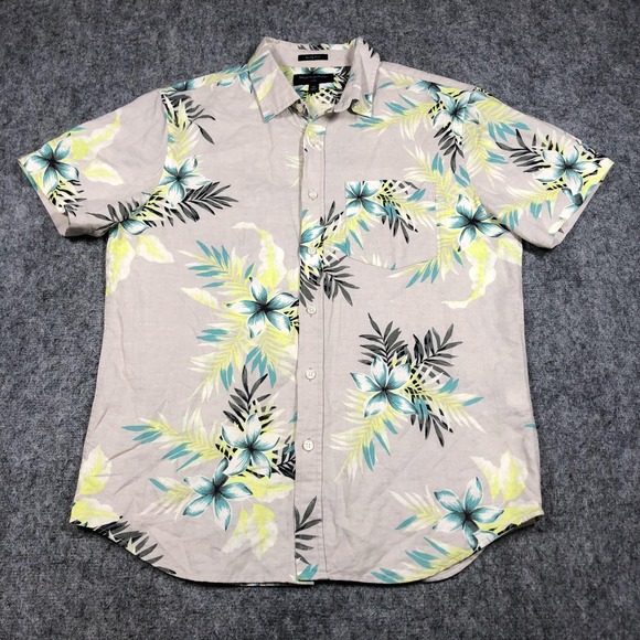Banana Republic Other - Banana Republic Shirt Mens M Multicolor Floral Linen Button Up Hawaiian Casual